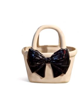 WAZON W KSZTAŁCIE TOREKI model VIII beżowa z kokardą