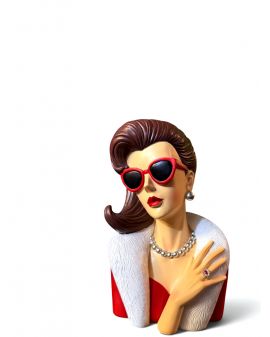 ELEGANCKA KOBIETA W SZALU - czerwona