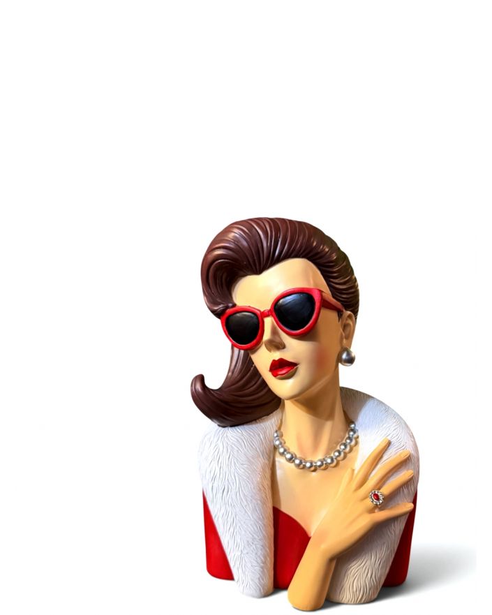 ELEGANCKA KOBIETA W SZALU - czerwona