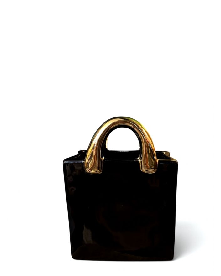 WAZON W KSZTAŁCIE TOREKI model VIa czarna ze złotymi uchwytami