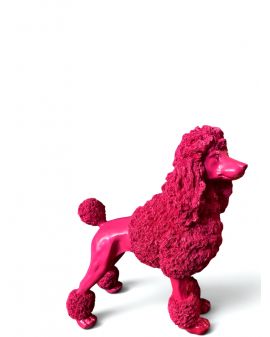 STOJĄCY RÓŻOWY PUDEL