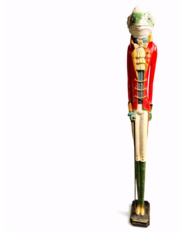 FIGURA OZDOBNA - ŻABA ROPUCHA XXL Z ZEGAREM