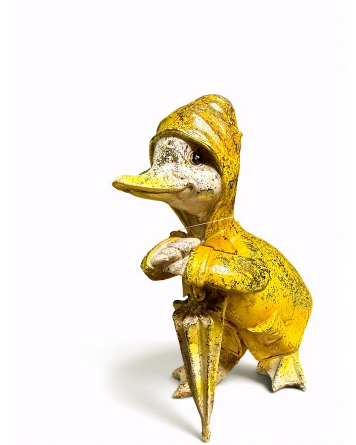 FIGURA OZDOBNA - KACZKA GĘŚ Z PARASOLKĄ model III