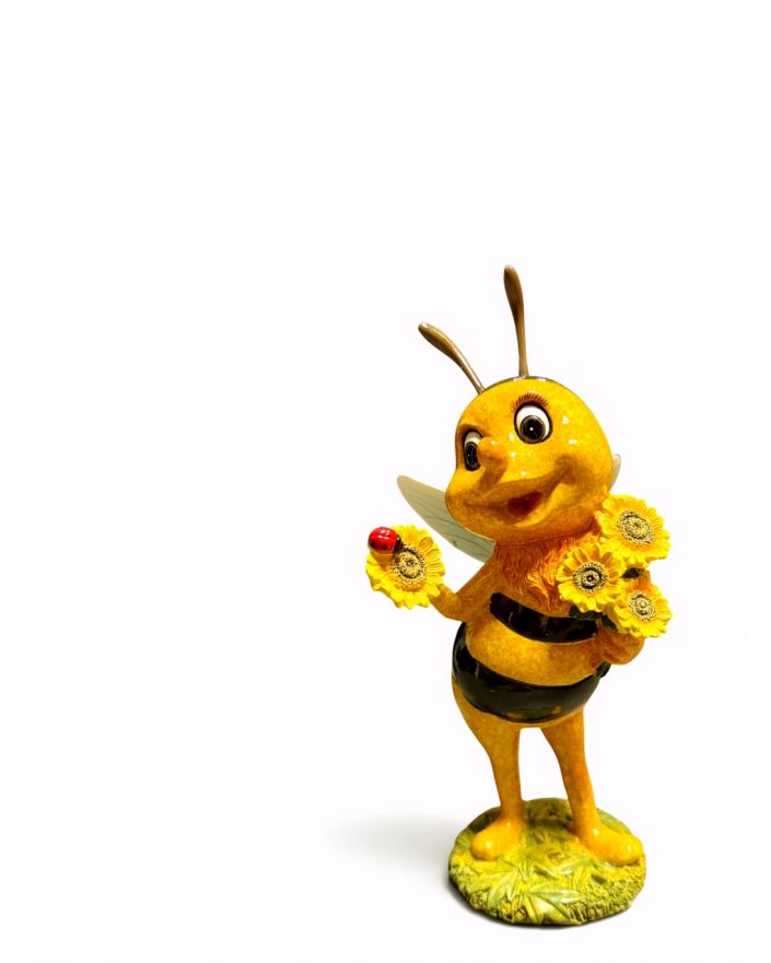 FIGURA CERAMICZNA - OSA PSZCZOŁA Z KWIATAMI model III