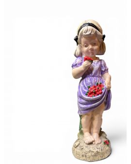 FIGURKA GIPSOWA - DZIEWCZYNKA Z KWIATAMI model II