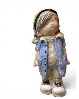 FIGURKA GIPSOWA - DZIEWCZYNKA Z KUCYKAMI - ANTOSIA model II