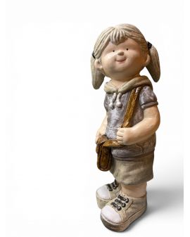 FIGURKA GIPSOWA - DZIEWCZYNKA Z KUCYKAMI - BASIA model I