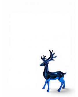 MINI STOJĄCY RENIFER / JELEŃ - niebieski model I