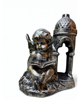 ZNICZ ANIOŁ ANIOŁEK AMOREK Z KSIĄŻKĄ model I srebrny