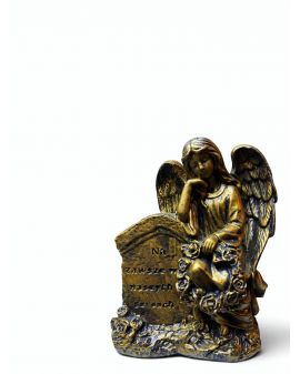 MAŁY ANIOŁ ANIOŁEK AMOREK Z WIANKIEM model I złoty